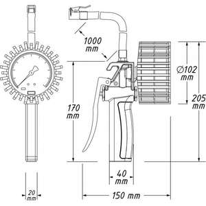HAZET - 9041G-1 Inflador de neumáticos calibrado-EAN 4000896212385 Infladores de neumáticos - Product Image 2