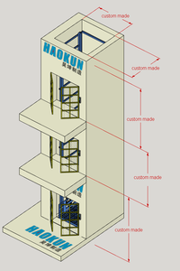 Sollevatore Auto <span class=keywords><strong>a</strong></span> Quattro Colonne in Acciaio, Elevatore Idraulico per Veicoli da 3 Tonnellate, Tavolo Elevatore per Auto - Product Image 4