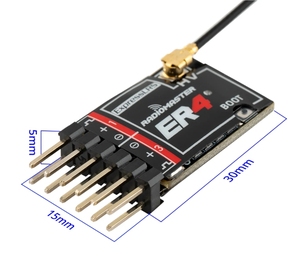 Radiomaster ER4 2.4GHz Série ER Système ELRS PWM ExpressLRS pour pièces de drone Petits avions Navires Modèles de voitures - Product Image 3