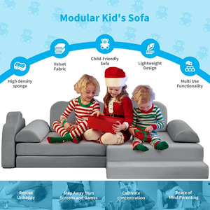 Giving Tree <b>Kids</b> Modular <b>Sofa</b> Castle Play Stool High Resilience Foam 3 Years And Above - Product Image 5