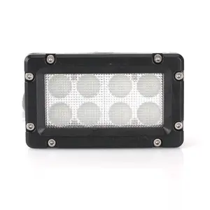 LC Lampu Kerja LED Super Terang 011A, Lampu Sorot Persegi 12V 24V 24W 2400LM IP68