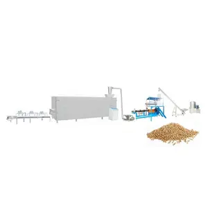 Automatic Corn Meal Wheat Flour and Soya Meal Ingredients Fishery Fish Feed Pellets Processing Line Machinery and Equipment