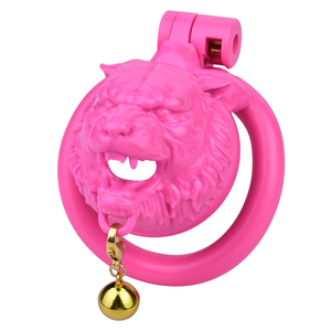 BDSM 2024 Pink Inverted Chastity Cage With 4 Size Cock Ring for Man Brutal Adult Games Sissy Penis Ring Adult Erotic Sex <strong>Toy</strong> 18+ - Product Image 6