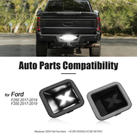Feux de plaque d'immatriculation LED X Style à lentille fumée pour Ford F250 F350 Super Duty 2017-2019, feux de plaque arrière blancs, lot de 2
