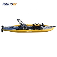 Kayak à pédales en PVC, canoë/kayak individuel pour la pêche, bateau à pédales rapide