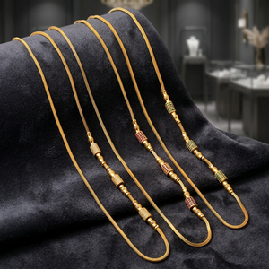 สร้อยคอทองชุบไมโคร 14K 18K 24K แบบขายส่ง, สร้อยคอแฟชั่น, เครื่องประดับเพชร CZ, สร้อยคอแบบ Mopu ประดับเพชร CZ - Product Image 1