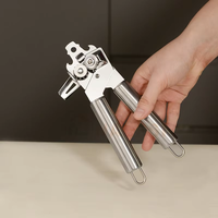 Ouvre-boîte manuel multifonction robuste en acier inoxydable, ouvre-bocaux et ouvre-bouteilles, gadget de cuisine domestique, vente en gros