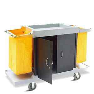 Chariot de nettoyage universel en plastique personnalisé pour hôtel, maison, entrepôt, chariot de service de blanchisserie avec certification <span class=keywords><strong>CE</strong></span> - Product Image 3