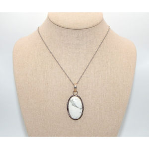.925โซ่บิดเงินแท้และจี้อาเกตรูปไข่ - Product Image 2