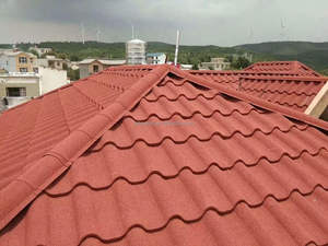 Tuile de toit en métal <span class=keywords><strong>enduit</strong></span> de <span class=keywords><strong>pierre</strong></span> imperméable matériau en acier de fibre de verre de première qualité pour villas maisons parcs bâtiments extérieurs - Product Image 6