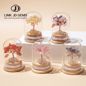 Améthyste naturelle Citrines Reiki guérison souhaitant bouteille argent <span class=keywords><strong>arbre</strong></span> de levage artisanat Chakra énergie cristal artisanat décoration de la maison - Product Image 1