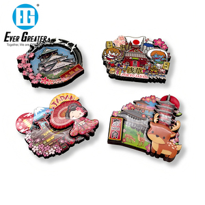 Xu Hướng Mới Thiết Kế Cảnh Quan In Ấn Tùy Chỉnh Đầy Màu Sắc Bằng Gỗ Tủ Lạnh Nam Châm Cho Quà Lưu Niệm Dome Thiết Kế - Product Image 3