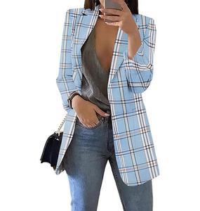 <strong>Ladies</strong> Fashion Plaid Print <strong>Jacket</strong> for Women - Product Image 6