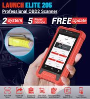 Escáner OBD2 de Cuatro Sistemas CRE205, Analizador de Vehículos, Herramienta de Diagnóstico de Automóviles EOBD, Lector de Códigos de Escaneo Profesional, 12V SDK, 12 Meses