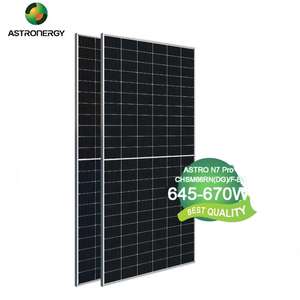 Panel Solar Bifacial de Doble Vidrio Tipo N de Alta Potencia de 670W, 24.8% de Eficiencia, ASTRO N7 <span class=keywords><strong>Pro</strong></span> 670W Astronergy, Alto Rendimiento Energético - Product Image 1