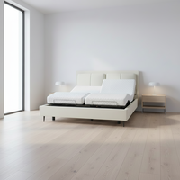 Lit Moderne de Haute Qualité à Quatre Moteurs, Réglable en Hauteur, avec Rangement, Design Pliable, Cadre Métallique, pour Chambre à Coucher, ENKE NK-DA10, Meubles