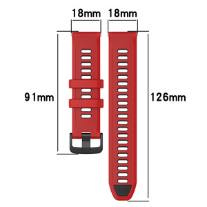 Correa de Silicona de Doble Color de 18 mm, 20 mm, 22 mm, Correa de Reloj Inteligente para <span class=keywords><strong>Garmin</strong></span> <span class=keywords><strong>Forerunner</strong></span> <span class=keywords><strong>265</strong></span> 265s / Venu 3 Vivoactive 5 - Product Image 6