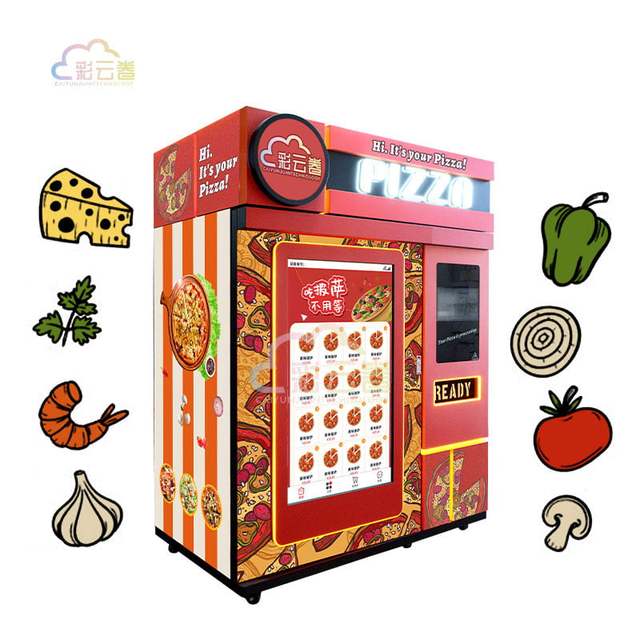 24/7 Self-Service Fully Automatic Pizza Vending Machine with SDK Fast Heating 72pcs Capacity Multi-Payment