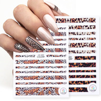 Autocollants pour ongles à imprimé léopard, motifs marbrés d'animaux sauvages, tatouages pour ongles, décalcomanies de transfert, sliders de haute qualité, décoration de manucure