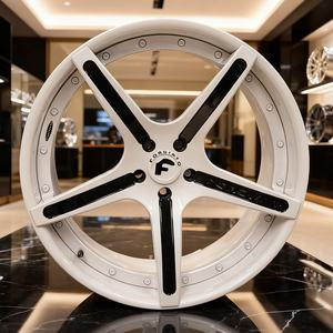 SY-02056 Set di 2 Cerchi Forgiati Personalizzati Forgiato Aggio-ECL Cromati per <span class=keywords><strong>BMW</strong></span> 750 850 X5 X6 <span class=keywords><strong>X7</strong></span> AUDI A7 A8 BENTLEY GT GTC - Product Image 2