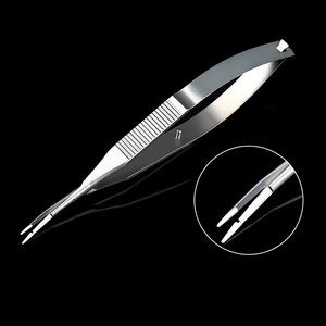 Pinzas Microscópicas de Mango Plano con Tijeras, Instrumentos Quirúrgicos para Cirugía Oftálmica Mínimamente Invasiva y Cirugía Plástica - Product Image 2