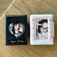 Album de collection de photocards Kpop style coréen avec nœud, classeur photo 3 pouces à bouton-pression, support pour cartes photo d'idols