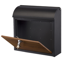 Boîtes aux lettres murales extérieures en métal antivol de haute qualité avec design de porte en bois - Vente directe du fabricant