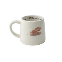 Mugs en céramique adorables motif vache des Highlands, assortis (1 par boîte), mugs en céramique mignons en gros avec mugs de ferme en grès 3D motif bovins des Highlands