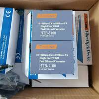 Convertisseur de média double fibre DK FIBER FTTH 10/100/1000 Mbps avec port RJ45, port optique SC, portée 3km/20km, empilable, prise en charge VLAN