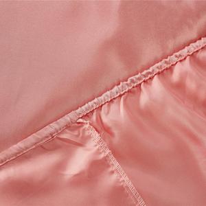 High-quality Satin Pink Solid Color <strong>Bed</strong> Sheets Exquisite <strong>Single</strong> Size Microfiber Polyester <strong>Quilt</strong> Cover Washed Silk Bedding Set - Product Image 6