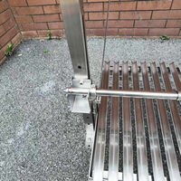 Barbecue Grill Asado Parrilla/Santa Maria/Argentin en Acier Inoxydable au Charbon de Bois de 40" avec Rôtissoire Robuste GK1000E2R