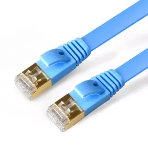 RJ45 rj11连接器网络电缆cat5 Cat6e cat7 8P8C UTP扁平网络局域网贴片电缆卷跳线电缆