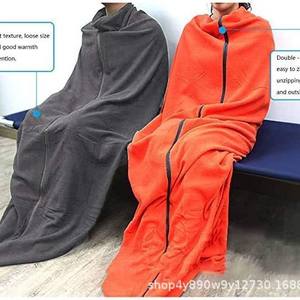 Sac de couchage rectangulaire Woqi orange en polyester respirant, style enveloppe, pour adultes, camping, voyage, une seule couverture - Product Image 3