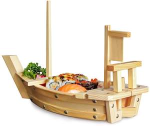 Bandeja <span class=keywords><strong>de</strong></span> Madera Japonesa <span class=keywords><strong>Grande</strong></span> Newell, Plato <span class=keywords><strong>Grande</strong></span> Desechable para <span class=keywords><strong>Sushi</strong></span>, <span class=keywords><strong>Barco</strong></span> <span class=keywords><strong>de</strong></span> Madera con Empaque Individual - Product Image 4