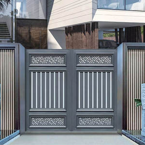 Portail électrique battant en acier inoxydable, moderne, étanche, pour villa, cour, communauté, usage rural, durable, en fer - Product Image 5