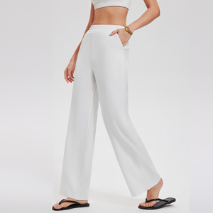 <span class=keywords><strong>Pantaloni</strong></span> Larghi <span class=keywords><strong>a</strong></span> <span class=keywords><strong>Righe</strong></span> per Yoga, Nuovi <span class=keywords><strong>Pantaloni</strong></span> da Donna <span class=keywords><strong>a</strong></span> Vita Alta, Comodi e Modellanti in Viscosa e Spandex - Product Image 4