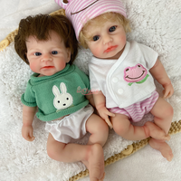 Poupée Reborn en Silicone 30 cm avec Cheveux Transplantés, Yeux Ouverts et Expressions Variées, Jouet pour Enfants, Cadeau de Noël