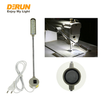 Lampe de travail LED magnétique portable pour machine à coudre avec base aimantée puissante, col de cygne rotatif à 360 degrés, lampe à tuyau métallique, LAMP-SEWING