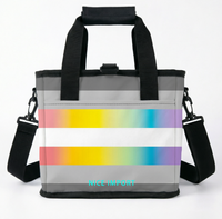 Sac isotherme pliable Bigender (pour homme) arc-en-ciel, imperméable, avec bandoulière, pour le travail et le camping