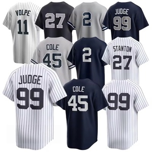 Qualité supérieure, cousu sur mesure, personnalisable # 99JUDGE # 2 JETER # 11 VOLPE # Maillot de baseball 45 <span class=keywords><strong>COIE</strong></span> - Product Image 1