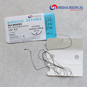 Fil de <span class=keywords><strong>suture</strong></span> chirurgical en soie <span class=keywords><strong>non</strong></span> résorbable, aiguille, fil médical en <span class=keywords><strong>nylon</strong></span>, sutures chirurgicales - Product Image 4