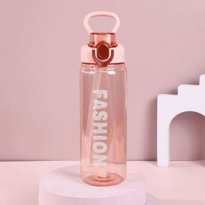 Healthy and Reusable Water Bottle With Solid Color PC <b>Plastic</b> and One-Button Cap - Product Image 5