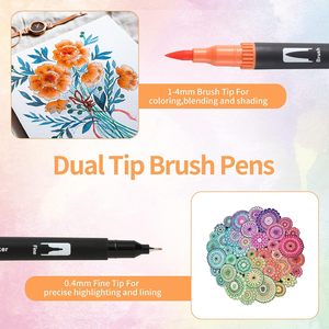 Customized Packaging Dual Brush Tip Acrylic Markers Waterproof Art Markers Acrylic Premium <b>Paint</b> Marker Set for Painting - Product Image 4