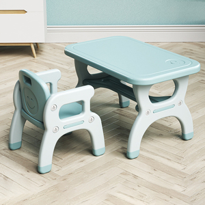 Juego de mesa y silla de estudio de lectura de plástico para niños, muebles para niños para dormitorio y sala de estar para uso en comedor y Aula - Product Image 3