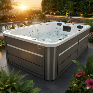 Bain à remous moderne pour hôtel, hydrothérapie, piscine, <span class=keywords><strong>spa</strong></span>, 10 <span class=keywords><strong>places</strong></span>, jacuzzi, piscine, bain à remous, <span class=keywords><strong>acrylique</strong></span> blanc, massage, bain à remous extérieur - Product Image 3