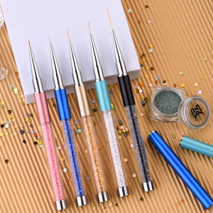 Pincel 3D para <span class=keywords><strong>uñas</strong></span>, delineador de doble punta, larga, pintura de Gel UV acrílico, longitud del pelo <span class=keywords><strong>2022</strong></span> personalizada, 7/9/11/20/25mm - Product Image 3