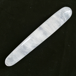 Enorme dildo artificiale bacchetta intagliata a mano pene di cristallo di quarzo trasparente per le donne giocattolo sexy per la guarigione - Product Image 1