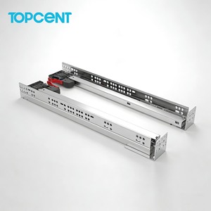 Glissières de tiroir dissimulées à fermeture amortie, à ouverture par poussée, à trois sections, à <span class=keywords><strong>rail</strong></span> télescopique dissimulé - Product Image 3