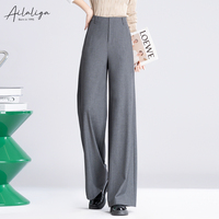Damenhosen mit Hoher Taille aus Kubanischem Twill mit Weitem Bein für Formelle Geschäftsanlässe und Pendeln, für Maßanfertigung OEM Fabrik Großhandel