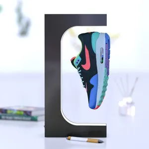 Customize Logo And Packing Rotating Magnetic Levitating Levitation Floating Shoes Sneaker Display Racks